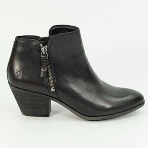 Frye Black Judith Double Zip Leather Booties women s Sz 7